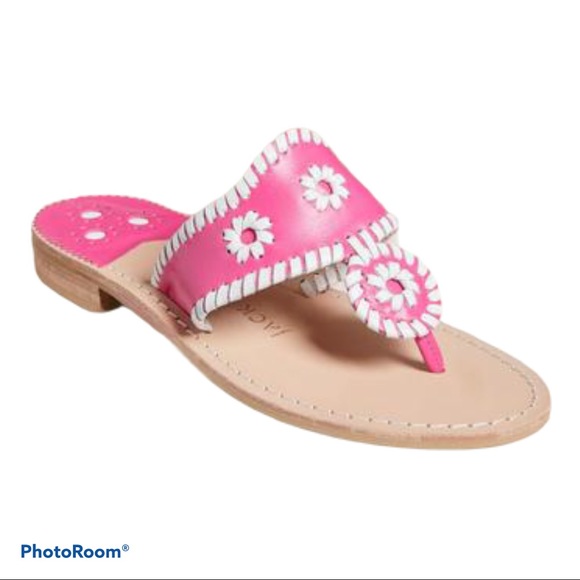 Jack Rogers | Shoes | Jack Rogers 9 Heritage Jacks Flat Sandal Magenta |  Poshmark